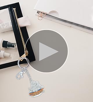 Aqua79 Sailboat Keychain - Silver 3D Sparkling Charm